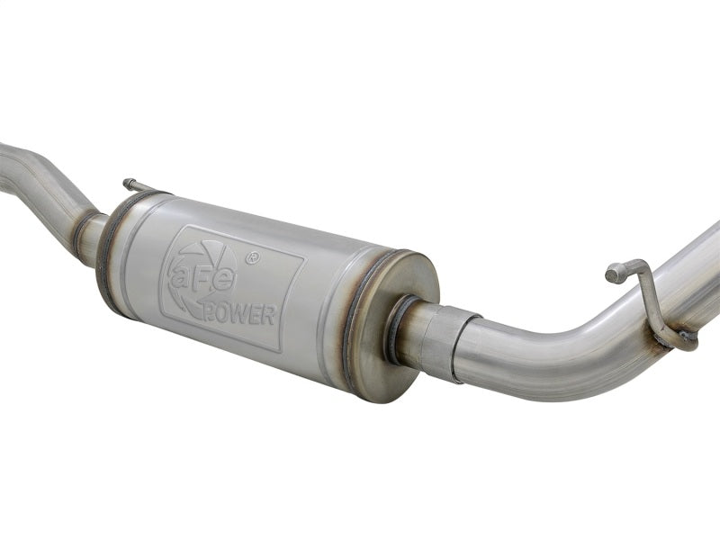 aFe Rebel Series 2.5in 409 SS Cat-Back Exhaust w/ Polished Tips 07+ Jeep Wrangler (JK) V6 3.6L/3.8L - eliteracefab.com