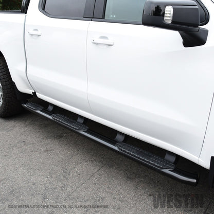 Westin 2019 Chevrolet Silverado/Sierra 1500 CC (5.5ft) PRO TRAXX 5 WTW Oval Nerf Step Bars - Black - eliteracefab.com