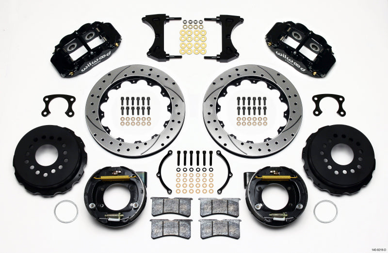 Wilwood Narrow Superlite 4R Rear P-Brk Kit 12.88in Drilled Big Ford New Style 2.36in Offset Wilwood