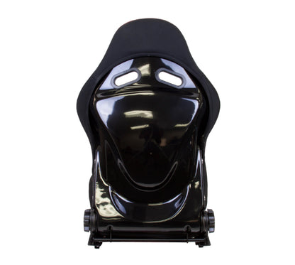 NRG FRP Bucket Seat - Reclinable (Black Cloth w/Red Stiting) - RSC-400BK