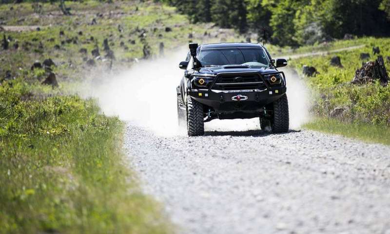 Road Armor 12-15 Toyota Tacoma Stealth Front Winch Bumper w/Lonestar Guard - Tex Blk Road Armor