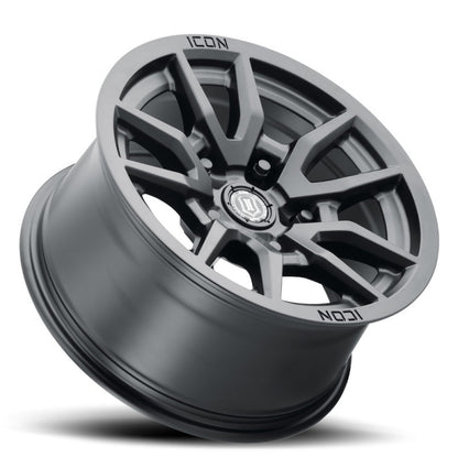 ICON Vector 5 17x8.5 5x150 25mm Offset 5.75in BS 110.1mm Bore Satin Black Wheel - eliteracefab.com