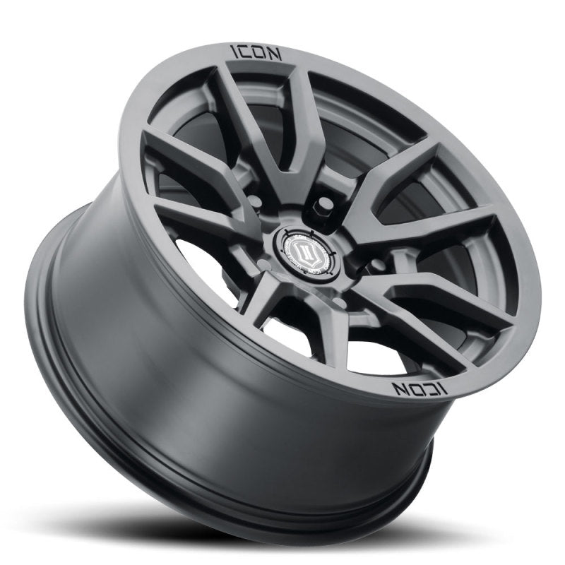 ICON Vector 5 17x8.5 5x5 -6mm Offset 4.5in BS 71.5mm Bore Satin Black Wheel - eliteracefab.com