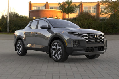 Rally Armor 2022 Hyundai Santa Cruz Black UR Mud Flap w/ Red Logo - eliteracefab.com