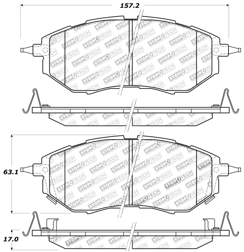 STOPTECH PERFORMANCE 05-08 LEGACY 2.5 GT FRONT BRAKE PADS, 309.10780 - eliteracefab.com