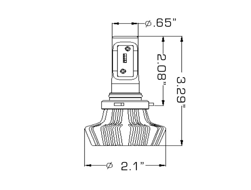 Oracle 9005 4000 Lumen LED Headlight Bulbs (Pair) - 6000K - eliteracefab.com