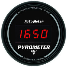 Load image into Gallery viewer, AutoMeter GAUGE; PYROMETER (EGT); 2 1/16in.; 1600deg.F; DIGITAL; BLACK DIAL W/RED LED - eliteracefab.com