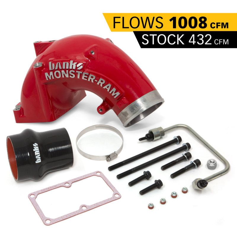 Banks Power 07.5-17 Ram 2500/3500 6.7L Diesel Monster-Ram Intake System w/Fuel Line 4.0in Red - eliteracefab.com