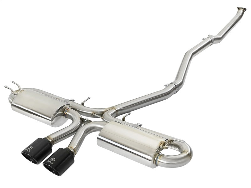 aFe Takeda 3in 304 SS Cat-Back Exhaust w/ Dual Center Black Tips 17+ Honda Civic Si (2dr) I4 1.5L aFe