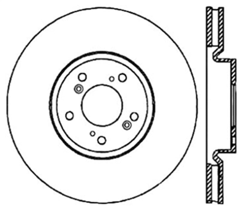 StopTech Power Slot 04-08 Accura TL (Brembo Caliber) Front Right Slotted CRYO Rotor - eliteracefab.com