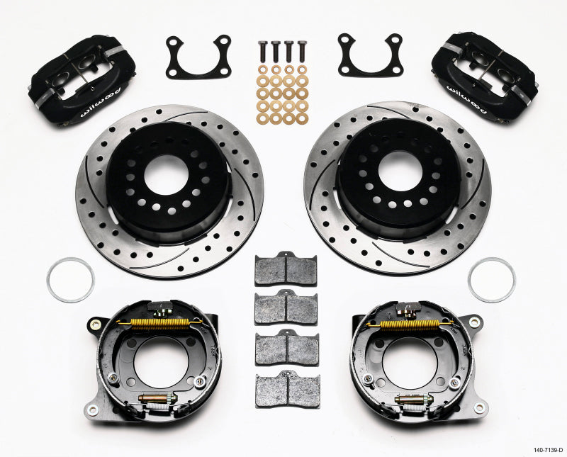 Wilwood Forged Dynalite P/S Park Brake Kit Drilled Big Ford 2.36in Offset - eliteracefab.com