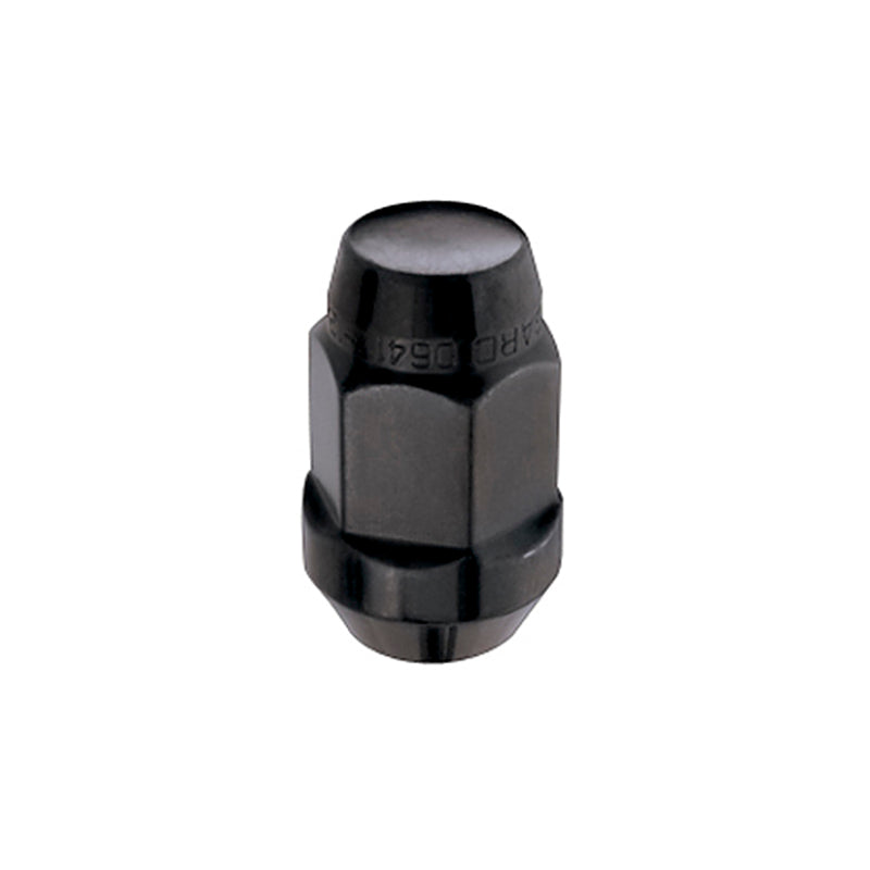 McGard Hex Lug Nut (Cone Seat Bulge Style) M14X1.5 / 22mm Hex / 1.635in. Length (4-Pack) - Black - eliteracefab.com