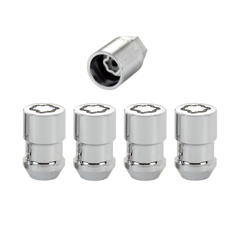 McGard Wheel Lock Nut Set - 4pk. (Cone Seat) 7/16-20 / 3/4 Hex / 1.46in. Length - Chrome - eliteracefab.com