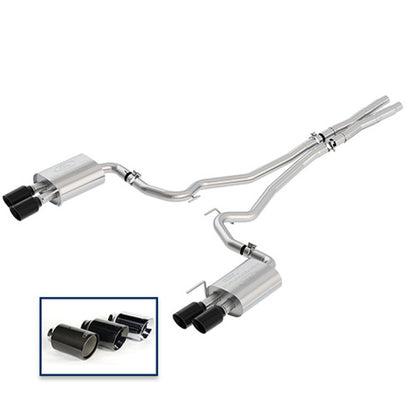 Ford Racing 2018+ Mustang GT 5.0L Cat-Back Extreme Exhaust System w/ Quad Black Chrome Tips Ford Racing