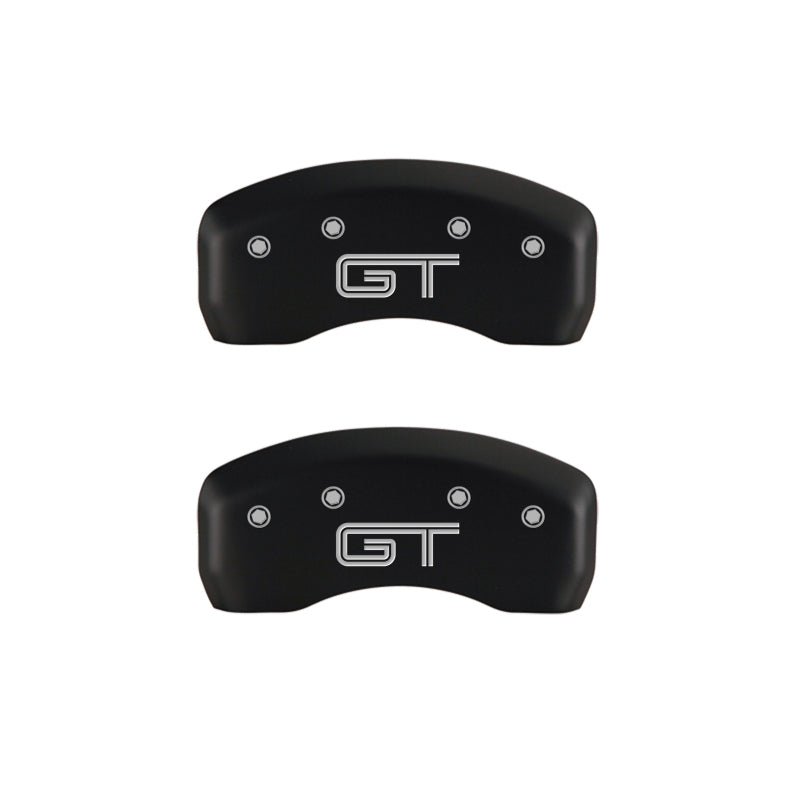 MGP 4 Caliper Covers Engraved Front Mustang Engraved Rear S197/GT Red finish silver ch MGP