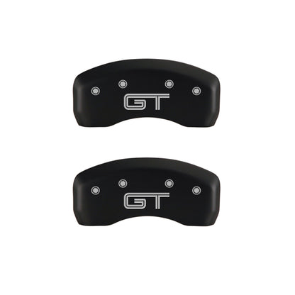 MGP 4 Caliper Covers Engraved Front Mustang Engraved Rear S197/GT Red finish silver ch MGP