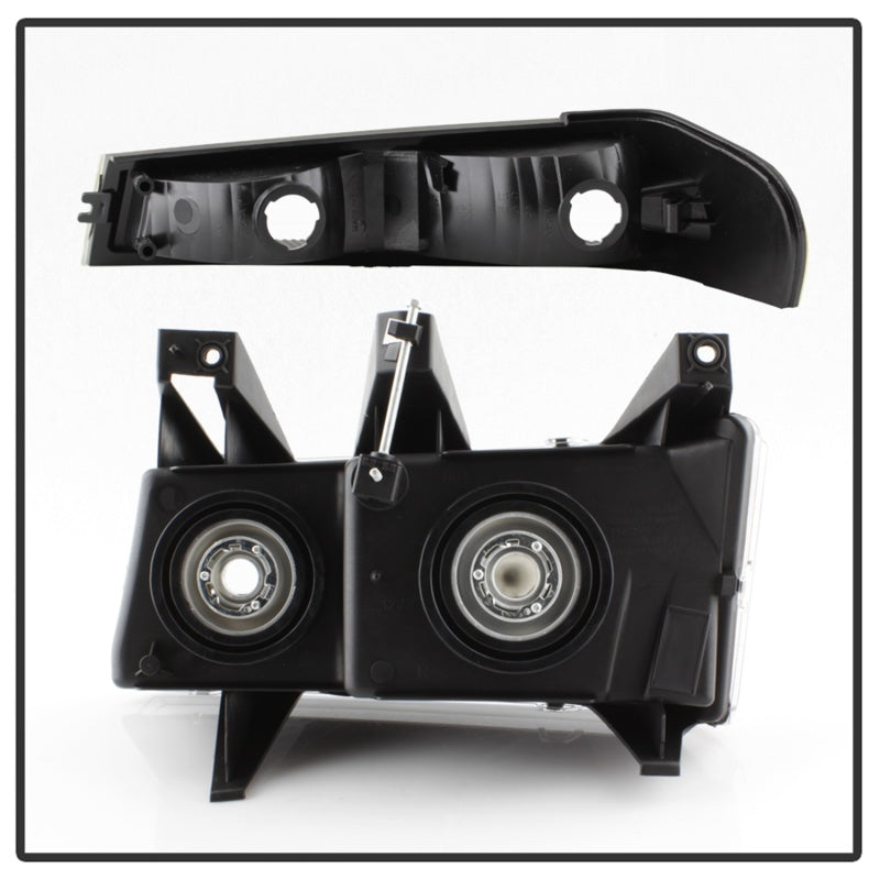 Xtune Chevy Colorado 04-12 OEM Headlights w/ Bumper Lights Black HD-JH-CCOL04-SET-BK - eliteracefab.com