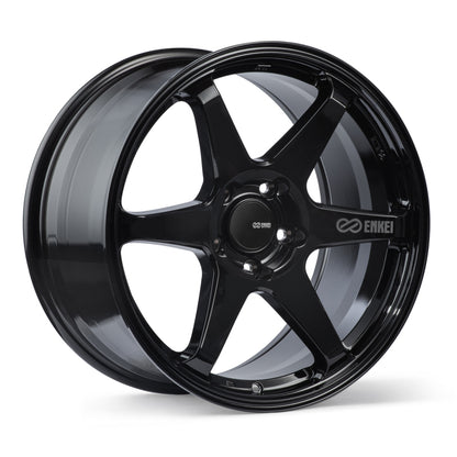 Enkei T6R 18x9.5 38mm Offset 5x114.3 Bolt Pattern 72.6 Bore Gloss Black Wheel - eliteracefab.com