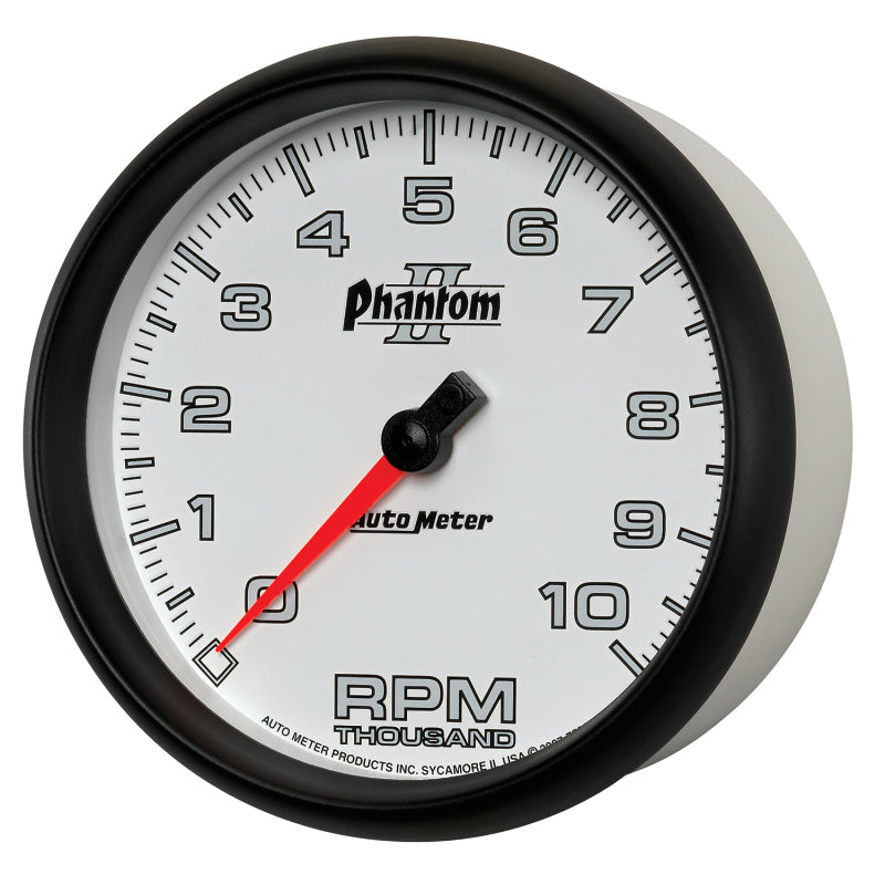 Autometer Phantom II 5in Electrical 10K RPM In-Dash Tachometer 7598