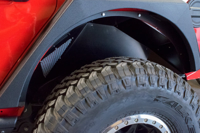 DV8 Offroad 2018+ Jeep Wrangler JL Rear Inner Fenders - Black - eliteracefab.com