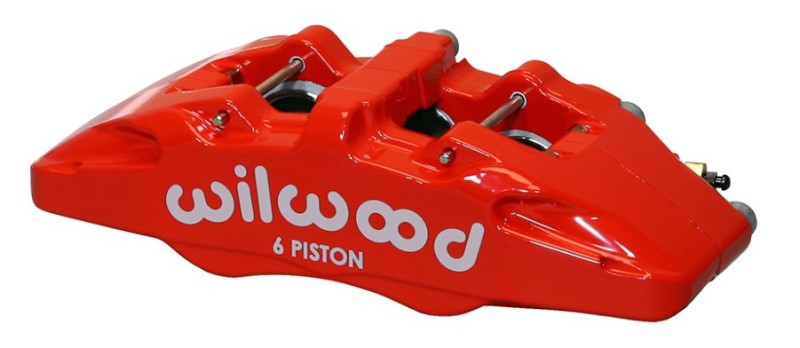Wilwood Caliper-Forged Dynapro 6 5.25in Mount-Red-L/H 1.62/1.12/1.12in Pistons 1.10in Disc Wilwood