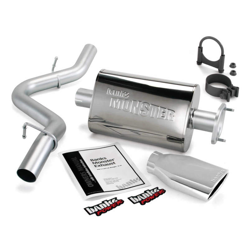 Banks Power 04-06 Jeep 4.0L Wrangler Monster Exhaust System - SS Single Exhaust w/ Chrome Tip Banks Power