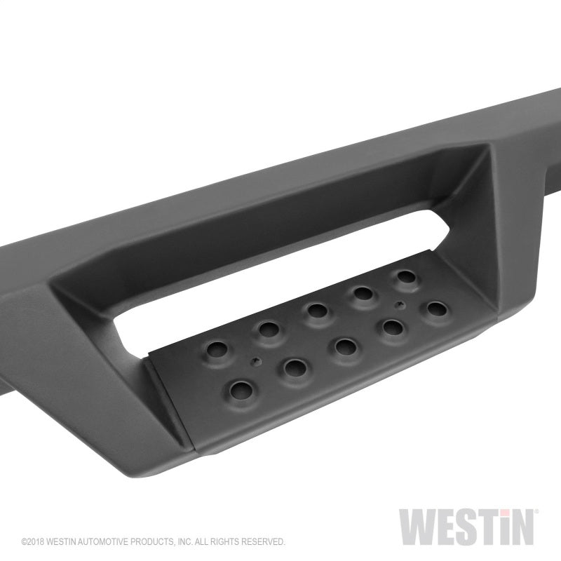 Westin 2019 Chevrolet Silverado / GMC Sierra 1500 Crew Cab Drop Nerf Step Bars - Textured Black - eliteracefab.com