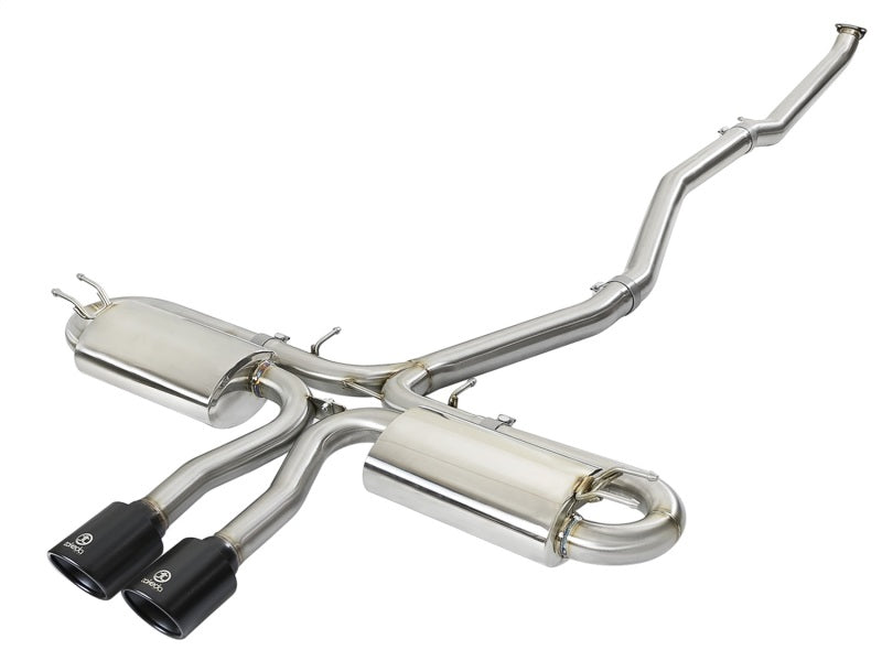 aFe Takeda 3in 304 SS Cat-Back Exhaust System w/ Black Tips 2017+ Honda Civic Si (4dr) I4 1.5L (t) - eliteracefab.com