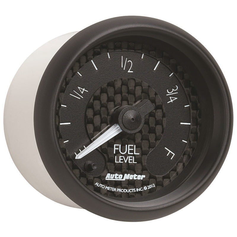 Autometer GT Series 52mm Full Sweep Electronic 0-280 ohm Fuel Level Programmable Empty-Full Range 8010