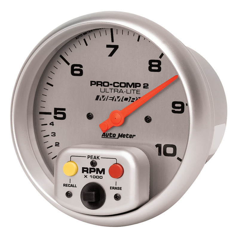 Autometer Ultra-Lite 5 inch 10K RPM In Dash Dual Range w/ Memory Tachometer 4499
