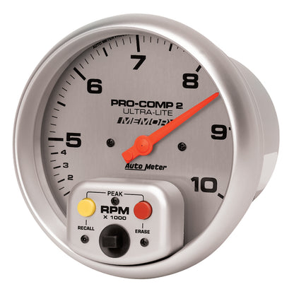 Autometer Ultra-Lite 5 inch 10K RPM In Dash Dual Range w/ Memory Tachometer 4499