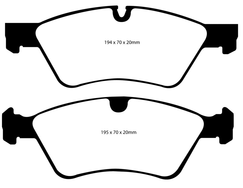 EBC 06 Mercedes-Benz E500 5.0 4-Matic Yellowstuff Front Brake Pads - eliteracefab.com