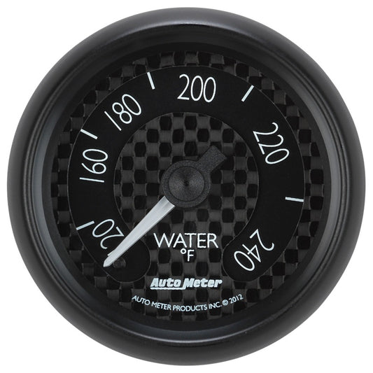 Autometer GT Series 52mm Mechanical 120-240 Deg F Water Temperature Gauge 8032