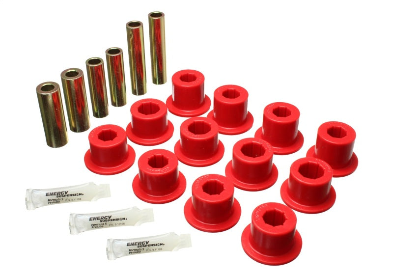 Energy Suspension 07-21 Toyota Tundra Red Rear Leaf Spring Shackle Bushing Set - eliteracefab.com