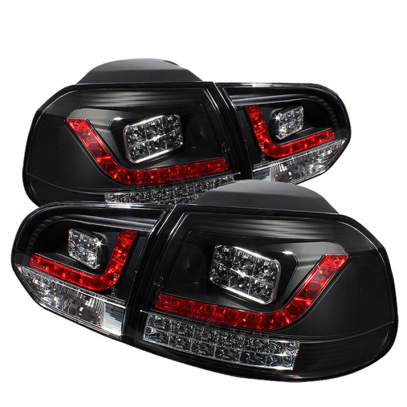 Spyder Volkswagen Golf/GTI 10-13 LED Tail Lights Black ALT-YD-VG10-LED-BK - eliteracefab.com