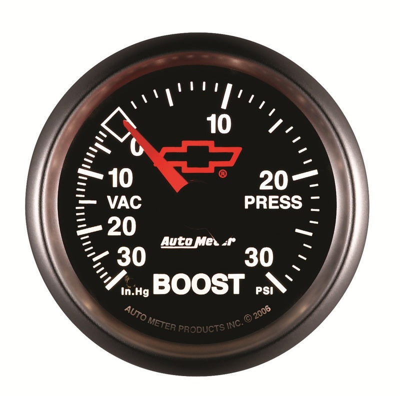 Autometer Sport-Comp II GM 52mm 30 PSI Mechanical Boost Vacumm Gauge 3603-00406