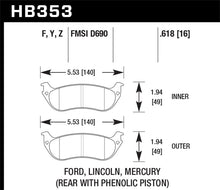 Load image into Gallery viewer, Hawk Performance LTS Brake Pads - HB353Y.618