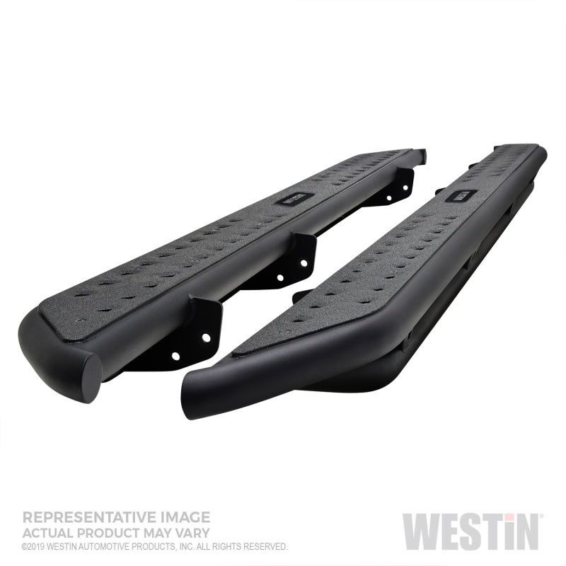 Westin 2020 Jeep Gladiator Outlaw Nerf Step Bars - Textured Black - eliteracefab.com