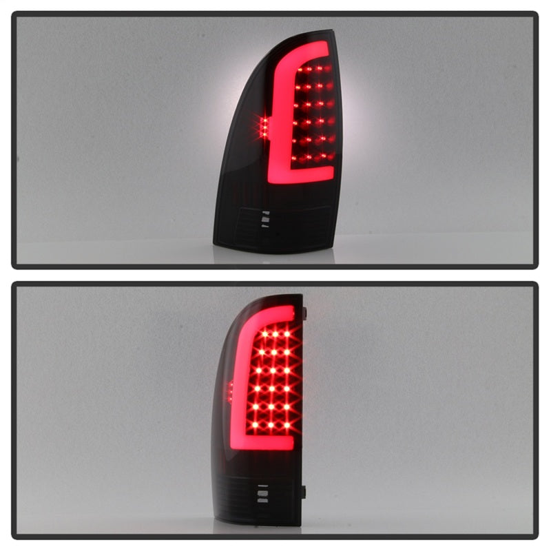 xTune 05-15 Toyota Tacoma (Excl LED Tail Lights) LED Tail Lights - Blk Smk (ALT-ON-TT05-LBLED-BSM) - eliteracefab.com