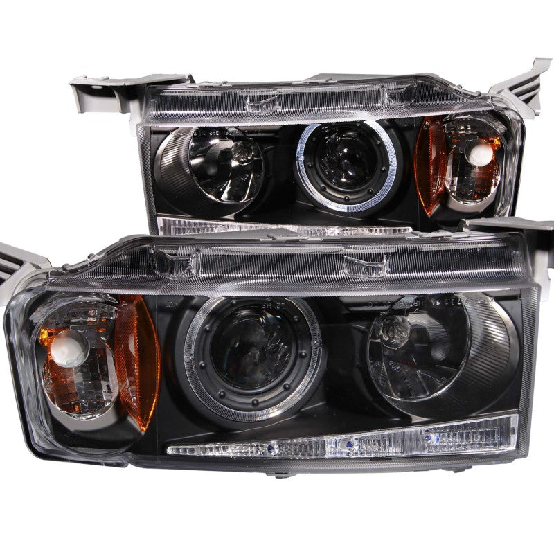 ANZO USA Scion Xb Projector Headlights W/ Halo Black G2; 2004-2007 - eliteracefab.com