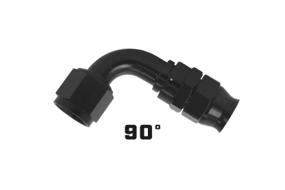 Aeromotive PTFE Hose End - AN-10 - 90 Deg - Black Anodized