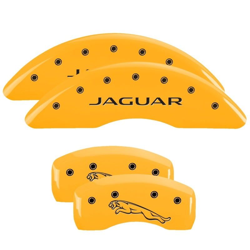 MGP 4 Caliper Covers Engraved Front & Rear i-Vtec Yellow finish black ch MGP