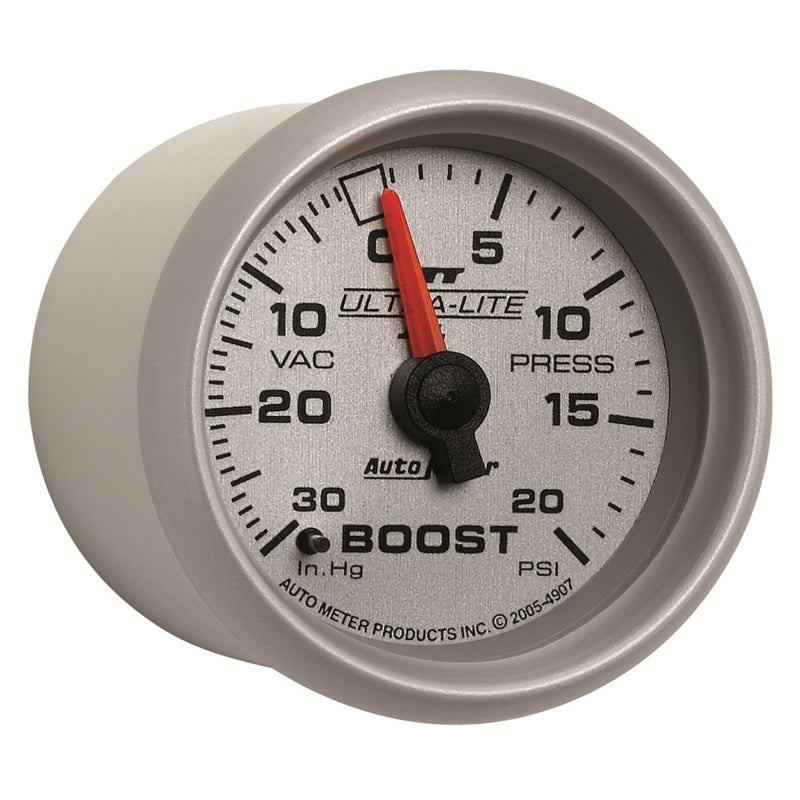 Autometer Ultra-Lite II 52mm 30 in Hg/20 psi Mechanical Boost/Vacuum Gauge 4907