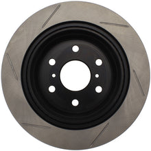 Load image into Gallery viewer, StopTech PowerSlot Chevrolet Avalanche/Silverado/Suburban/Tahoe / GMC Yukon Left Slotted Rear Rotor - eliteracefab.com