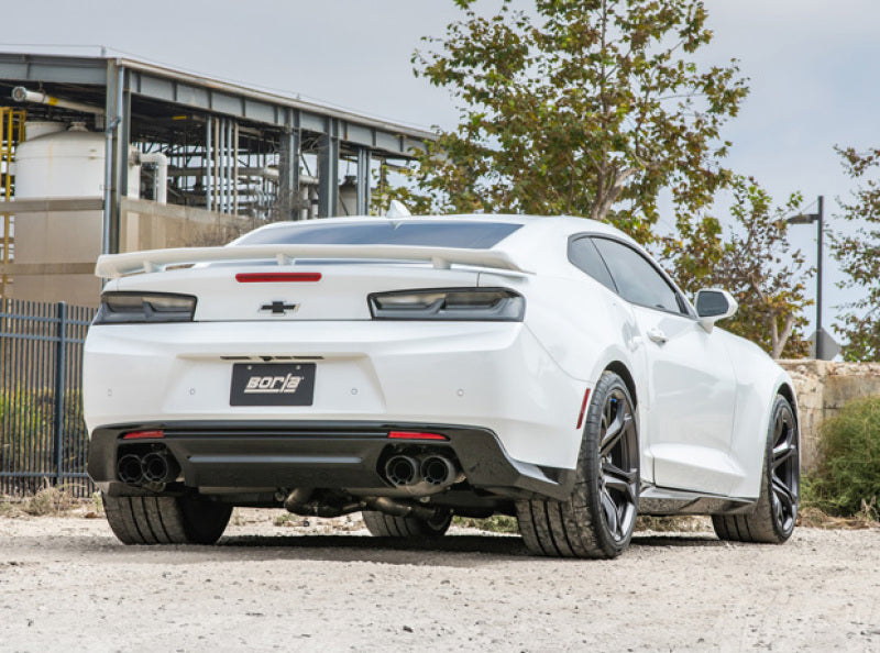 Borla 17-18 Chevrolet Camaro ZL1 6.2L V8 S Type Catback Exhaust w/ Dual Mode Valves CF Black Anod - eliteracefab.com