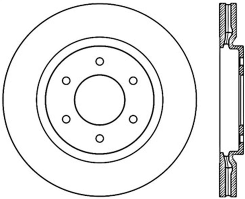 StopTech Power Slot 08-09 Infiniti QX4/QX56 / 07-09 Nissan Armada Left Front Slotted Cryo Rotor Stoptech