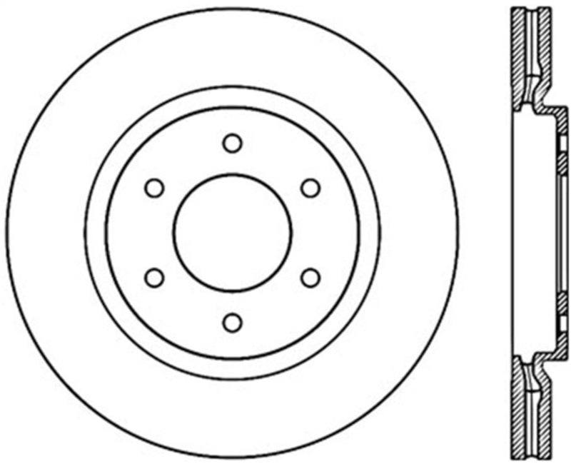 StopTech Power Slot 08-09 Infiniti QX4/QX56 / 07-09 Nissan Armada Right Front Slotted Cryo Rotor Stoptech