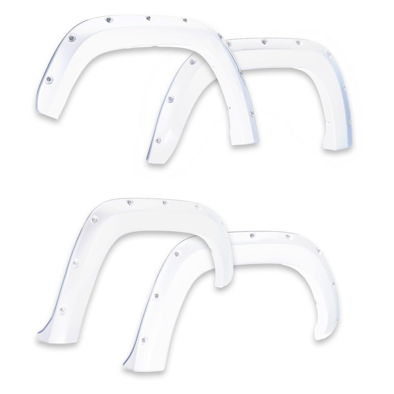 EGR 14+ Chev Silverado 6-8ft Bed Bolt-On Look Color Match Fender Flares - Set - Summit White - eliteracefab.com