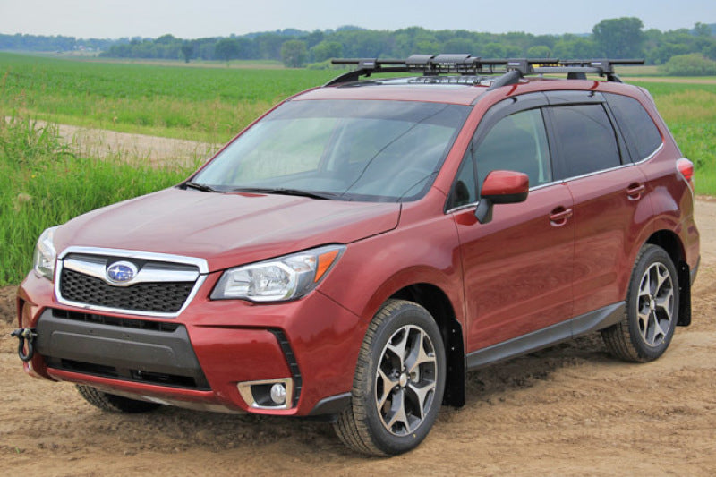 Rally Armor UR Mudflaps Black Urethane Grey Logo 2014-2017 Forester - eliteracefab.com