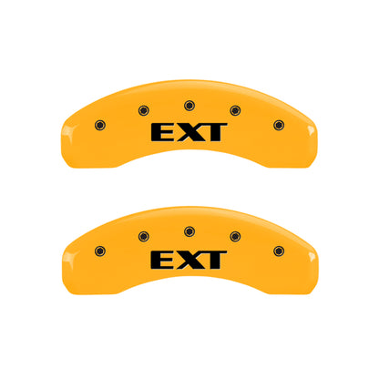 MGP 4 Caliper Covers Engraved Fr Escalade Rear EXT Yellow Finish Blk Char 2003 Cadillac Escalade ESV MGP